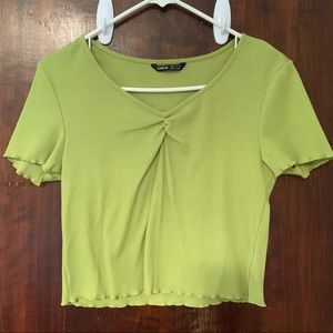 Green Crop Top